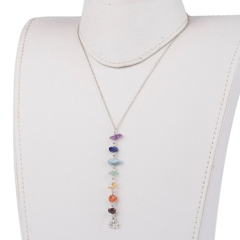 Chakra  Natural Healing and Positive Energy Natural Mixed Stone Pendant Chains